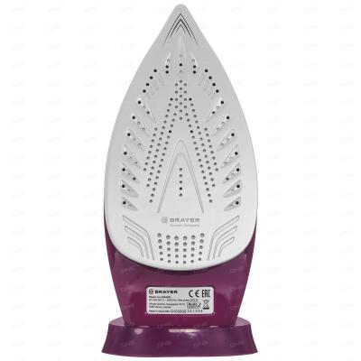 Утюг BRAYER BR4009 белый/фиолетовый  [2400w /25гр /140гр /керамика]