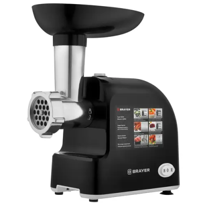 Мясорубка BRAYER BR1603BK  черн  [1500w /2кг в мин]